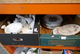 Three boxes of various china, including Royal Stafford