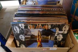 Box of LP records to include Def Leppard, Buddy Holly and Disney sound tracks