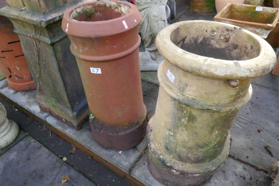 Four various terracotta chimney pots - Image 4 of 4