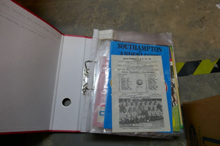 A box of mixed football programmes etc - Image 3 of 8