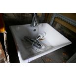 Modern bathroom sink, with tap, etc