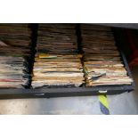 Large black carry case of 80s and 90s singles