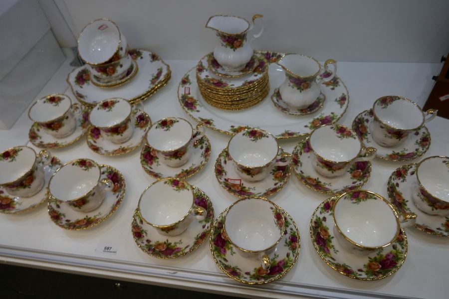 A large quantity of Old Country Rose Royal Albert bone china comprising twelve cups and saucers, var - Image 4 of 8