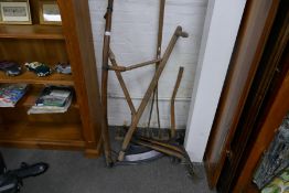 Collection antique farming tools