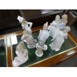 8 Nao figurines to include Mother & Child, children, etc