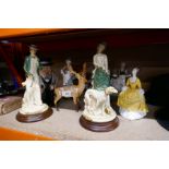 Collection of mixed porcelain and other figures to include Beswick Stag - Royal Doulton Churchill ch