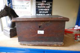 Antique pine deed box