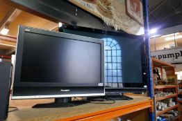 Large Panasonic Viera flat screen TV and a smaller example