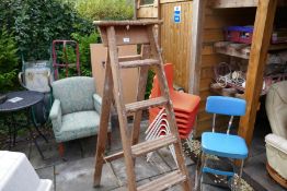 Vintage wooden step ladder