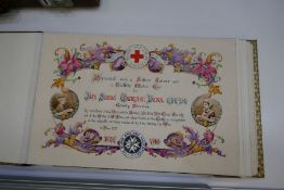 Leather bound St John's Ambulance presentation book from close of WW1, dated 1919