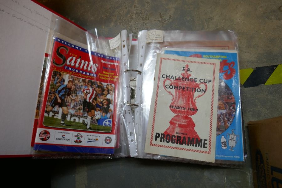 A box of mixed football programmes etc - Image 5 of 8