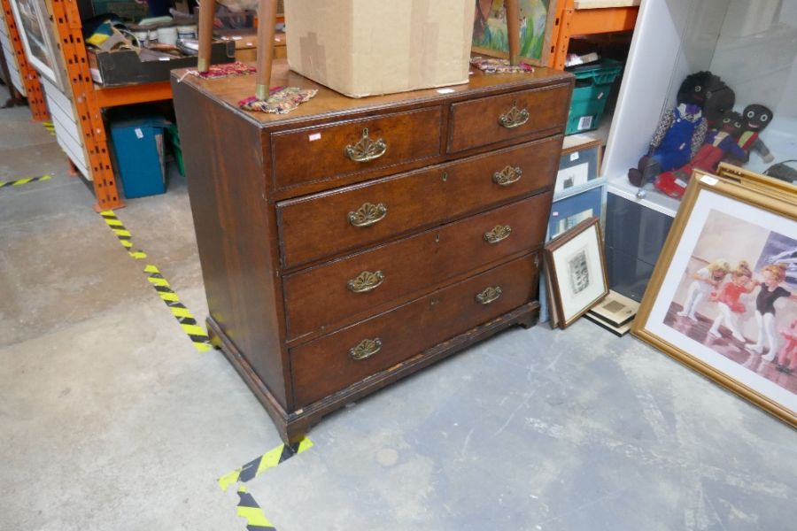 An 18th century two short over three long drawers of smaller proportions AF - Image 2 of 6