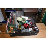 A box of diecast vehicles to include Corgi, etc