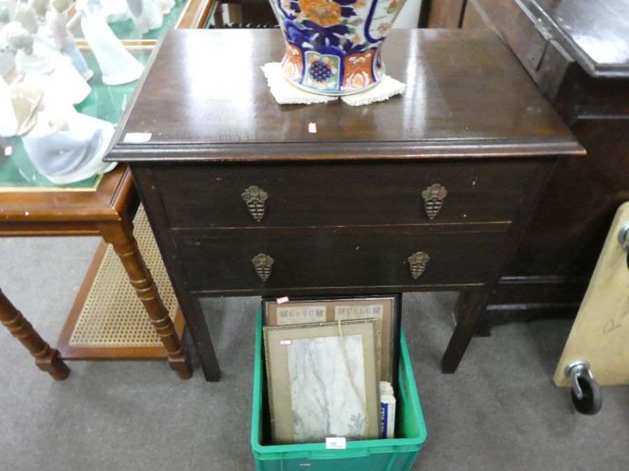 Vintage side table with two drawers