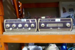 Two x vintage Leek Car Radio and Amp