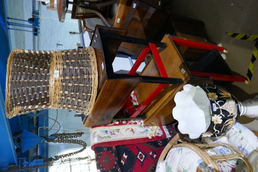 Wicker chair, jardinière and two tea trolleys - Bild 3 aus 3