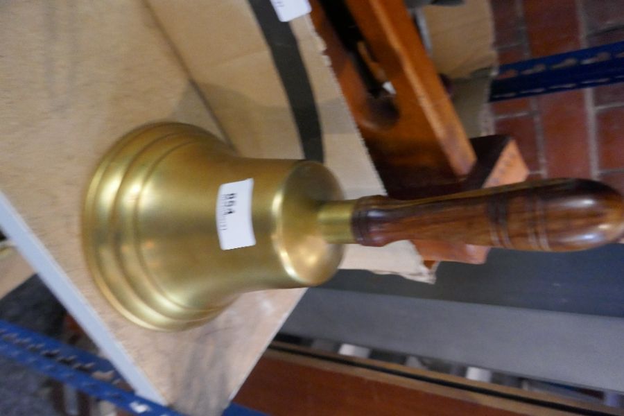 Large brass school bell - Image 2 of 2