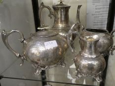 A Victorian Sheffield plated tea & coffee set by Philip Ashbury & Sons