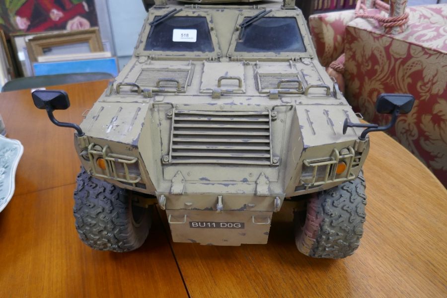 A remote control model of a British armoured vehicle modelled on Gulf War set up (highly de - Image 2 of 7