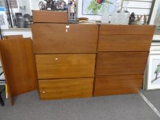 Beaver and Tapley, a quantity of teak wall units, draws and similar