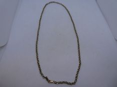 9ct yellow gold belcher chain, with lobster claw clasp, marked 375, 4.8g approx