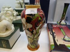 Moorcroft, a vase decorated flowers by Emma Bossons, 2005, 20.5cm