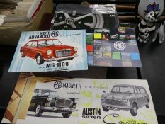 A small quantity of motoring brochures mainly MG and Scimitar