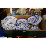 Quantity of Spode blue and white dinner and tea ware to include ‘Spodes Fitzhugh’ and ‘Spodes Gloust