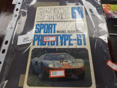 A 1968 motor racing paperback for the Sport Prototype GT, signed by Pedro Rodreguez, and three other