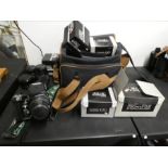 Zenza Bronica ETRS; SLR lead shutter camera with a selection of lenses and accessories