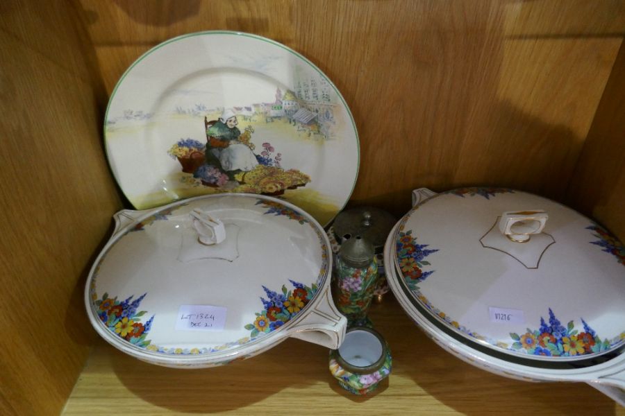 Four bisque figures and a Royal Doulton plate and sundry - Image 4 of 4