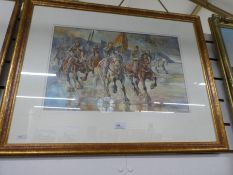 Alan Langford, C Joan of Arc with other soldiers on horseback, 50.5 x 31.5cm