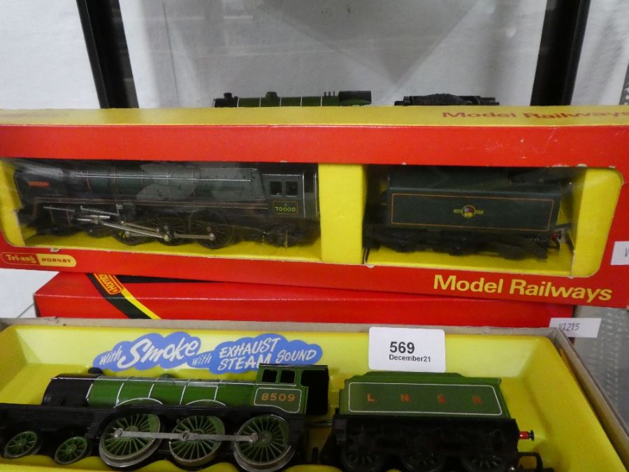 Hornby OO Gauge, 4 boxed locomotives with tenders to include a Brittania R259, all boxed - Image 3 of 4