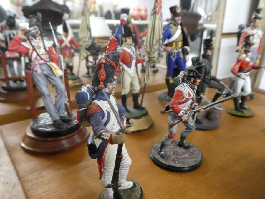 A small quantity of Napoleonic lead soldiers by Tradition, a bronze style bust of Nelson and sundry - Image 4 of 6