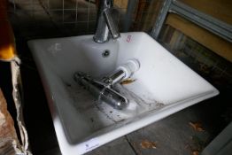 Modern bathroom sink, with tap, etc