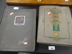 Two albums of Edwardian postcards mainly greeting varieties