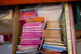 A box of mixed books mostly comprising Ordnance Survey Maps