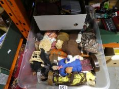 Box of vintage dolls and accessories