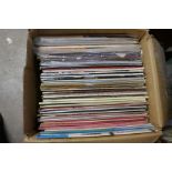 Box of various LP records including Frank Sinatra,