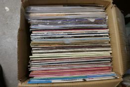 Box of various LP records including Frank Sinatra,