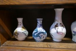 Six oriental vases