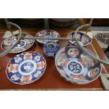 Six items of Japanese Imari including a large bowl, and one other item