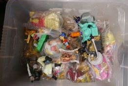 Box of children toys from McDonalds and Burger King