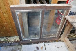 Vintage wooden framed window