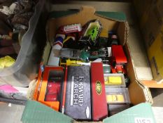 Tray of mixed toy vehicles incl corgi, matchbox etc