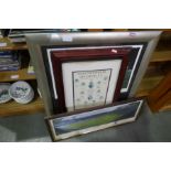 A quantity of football programmes relating to Tottenham hotspurs and other framed memorabilia, one s