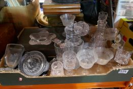 Box of good quality glass including Vannes glass, boxed Mappin and Webb glasses etc