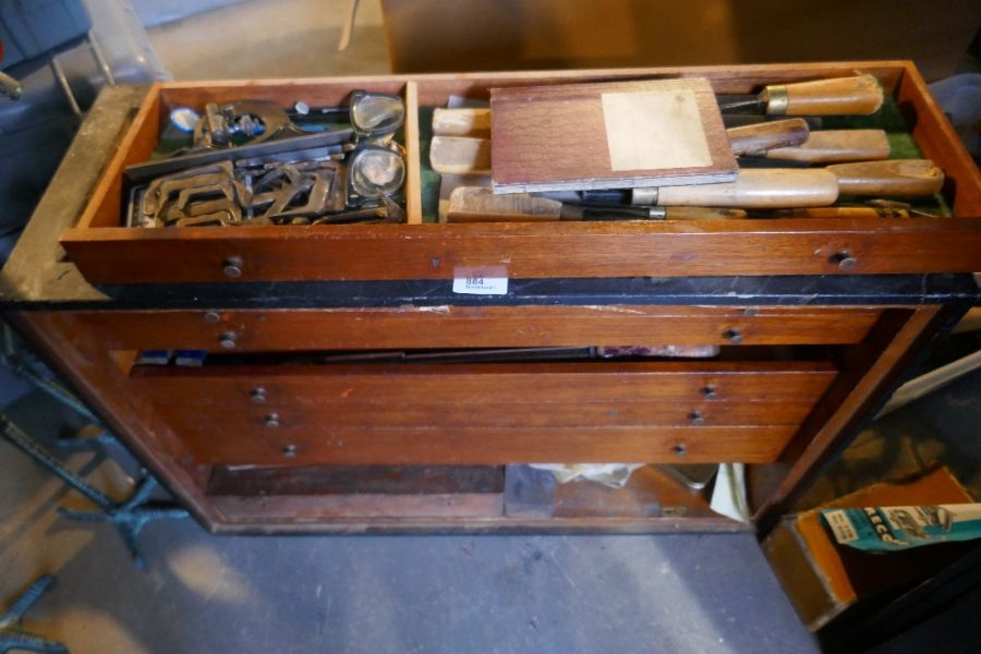 Engineer's chest with contents