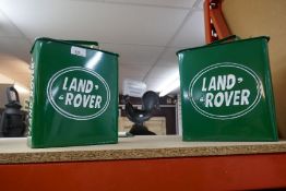 2 x Land Rover petrol can tins