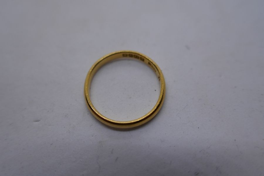 22ct yellow gold wedding band, size K/L, 2.2g approx, marked 22 - Image 6 of 6